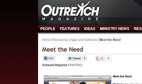 Meet The Need in Outreach Magazine Image